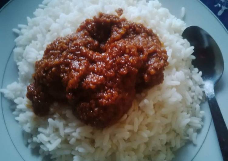 Simple Way to Make Speedy Boiled rice with carrots stew