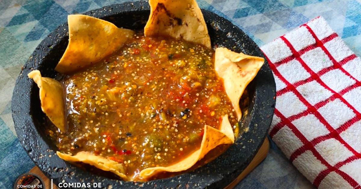 Salsa Asada de Chile de Árbol (Molcajeteada) Receta de Comidas de un  Foráneo- Cookpad