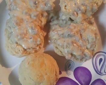 How To Cooking Recipe Easy Biscuits and Gravy batch 88 Restaurant Style