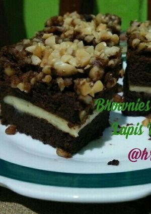 Foto resep Brownies Kukus Lapis Keju