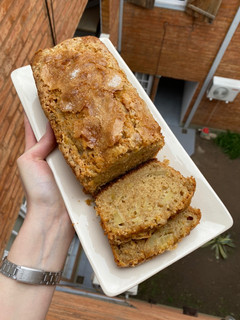 Una foto de Budín de manzana
