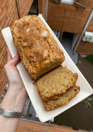 Una foto de Budín de manzana
