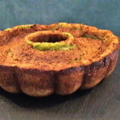 A picture of Malaysian Baked Pandan Custard Cake.