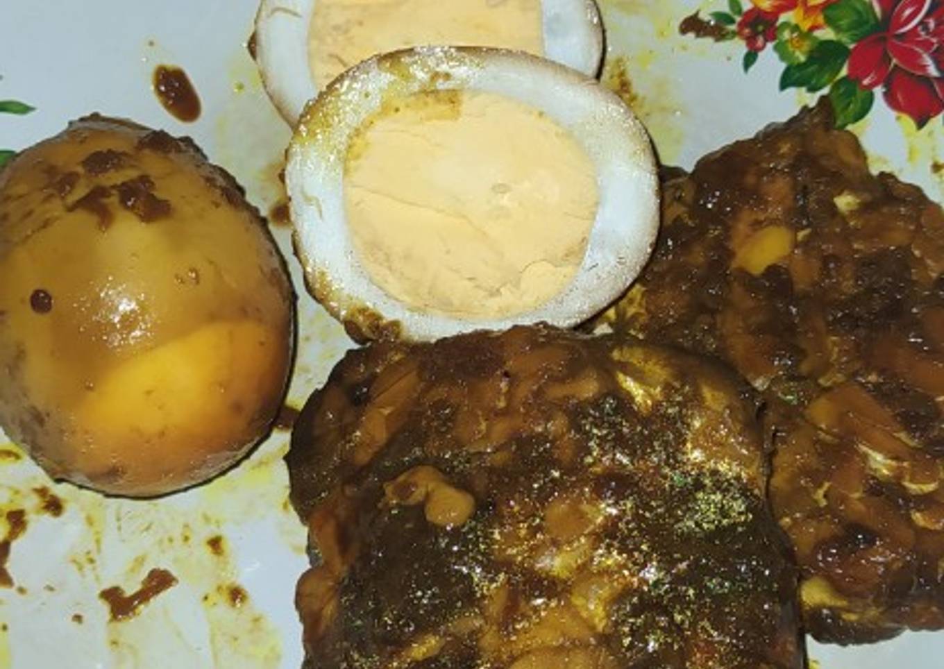 Bacem telur bebek tempe,