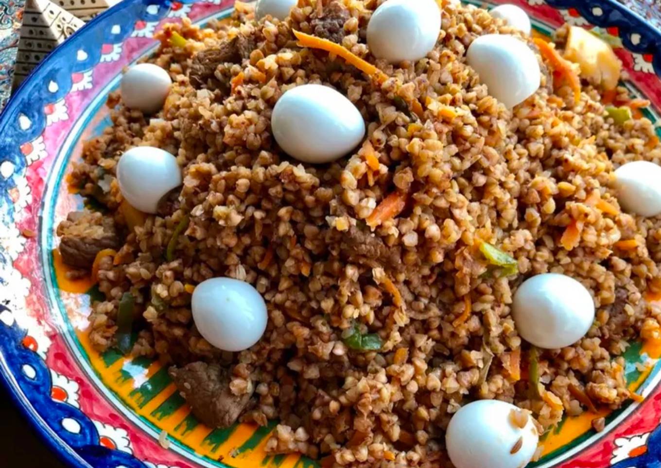 Uzbekistan Buckwheat Beef Plov