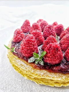 Foto principal de Cheesecake de frambuesa hecha en el microondas