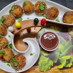A picture of Crispy Fried Fish Balls.