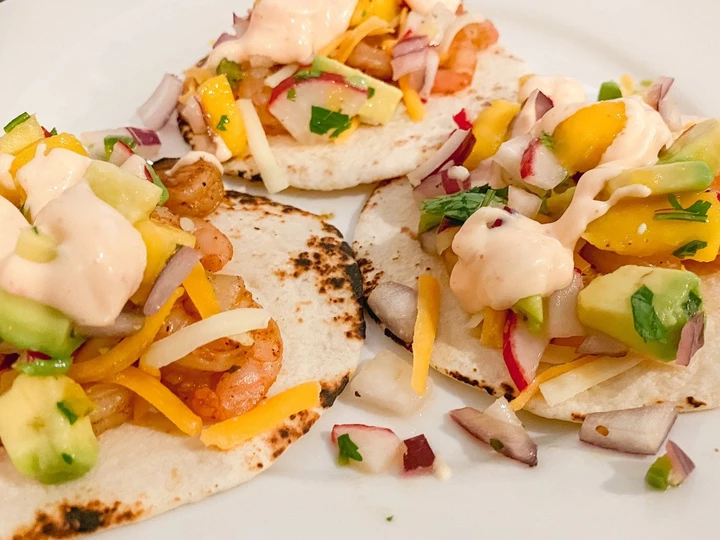 Easy Way Make Recipe Shrimp tacos with Mango Radish Salsa that is Delicious, Really Delicious}