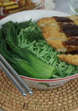 Foto resep Mie Hijau Ayam Teriyaki