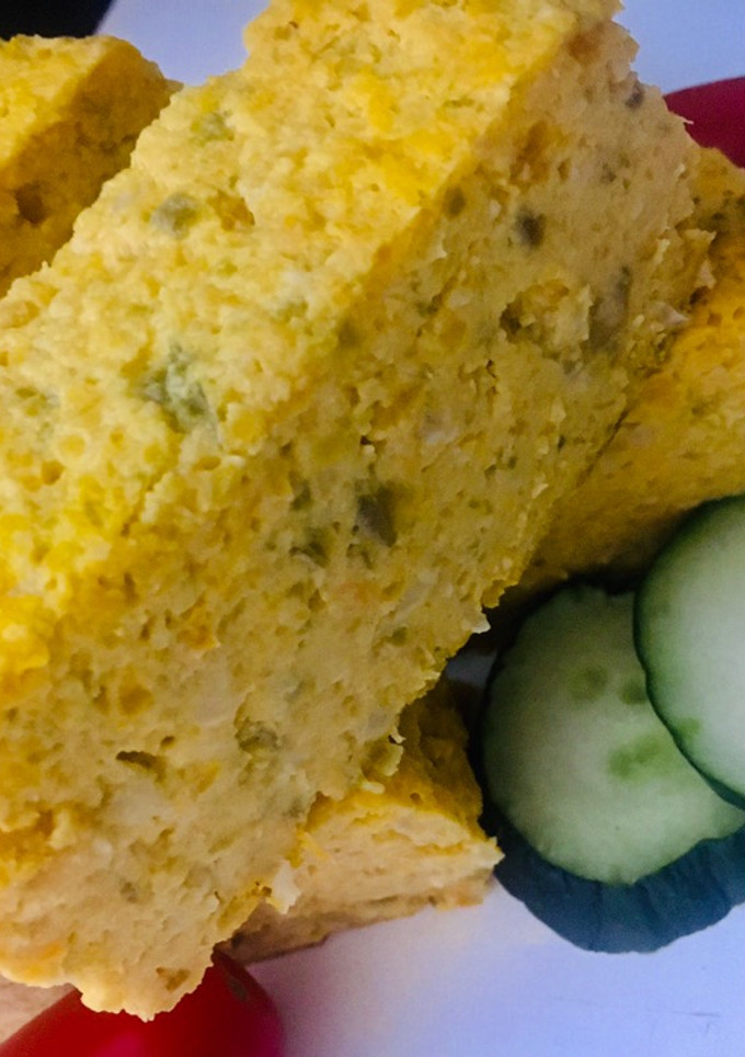 Una foto de Budín de calabaza 🎃 y zapallitos 🫑🧅🧄🥒🍅🎃❤️🤩