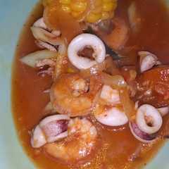 Seafood saus padang রেসিপির প্রধান ছবি