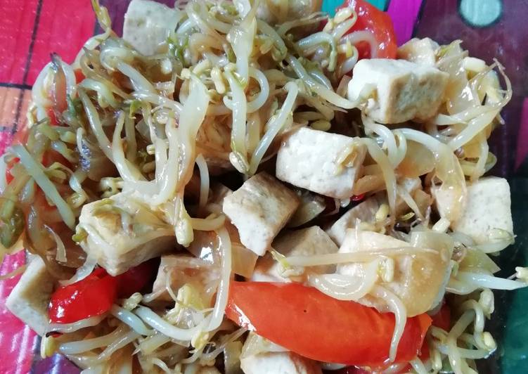 Oseng kecambah tahu