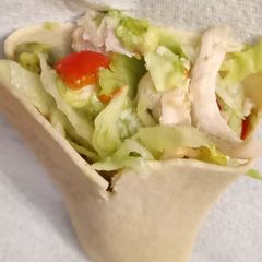 Chicken and avocado pocket A picture of Chicken and avocado pocket.