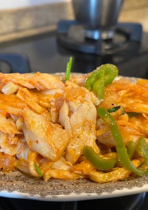Una foto de Bacalao ajoarriero con patatas paja
