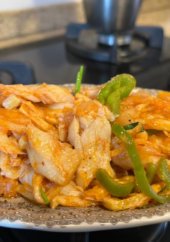 Una foto de Bacalao ajoarriero con patatas paja