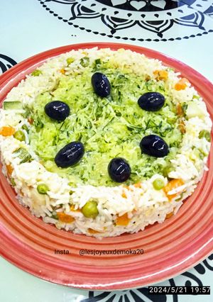 Une photo de Salade de riz basmati au Cheddar