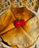 Блины с малиной и шоколадом