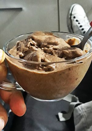 Foto de Sorvete caseiro de banana e cacau