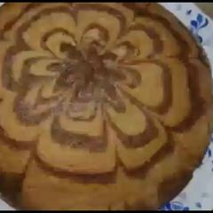 A picture of Marble/zebra cake.