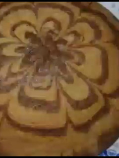 A picture of Marble/zebra cake.