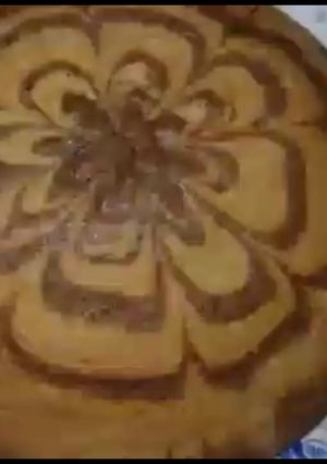 A picture of Marble/zebra cake.
