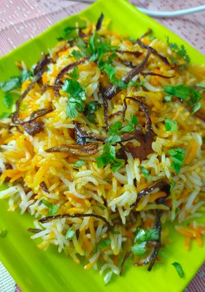 A picture of Kashmiri Dum Biryani.