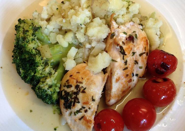 Recipe of Award-winning Tarragon Chicken and Crushed Potato