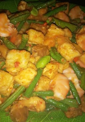Foto resep Udang balado tahu tempe