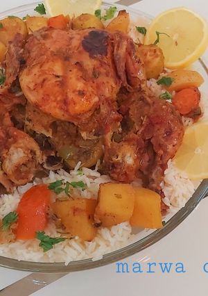 صورة لوصفة دجاج بالاعشاب العطرية ودبس الرمان