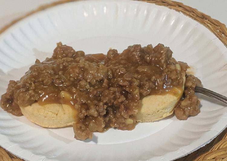 Recipe of Perfect Biscuits and Sausage Gravy Gluten free (can be made dairy free)