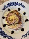 Polipo alla piastra con purè e aceto balsamico