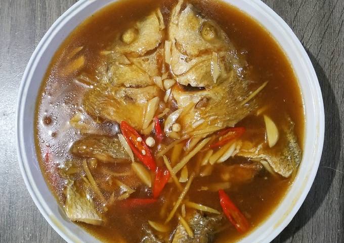 Ikan Kakap Asam Manis Tanpa Saus Tomat