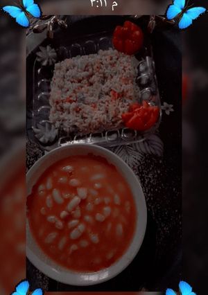صورة لوصفة رز ابيض ملون