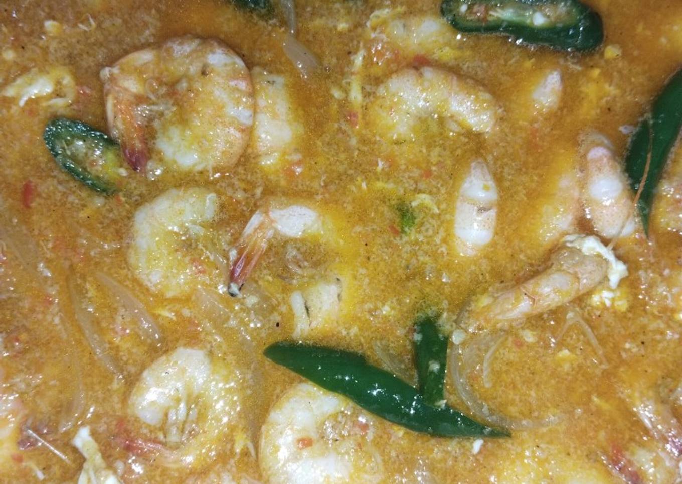 Udang kuah pedas