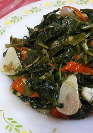 Foto resep Tumis Daun Singkong, Bayam dan Kangkung