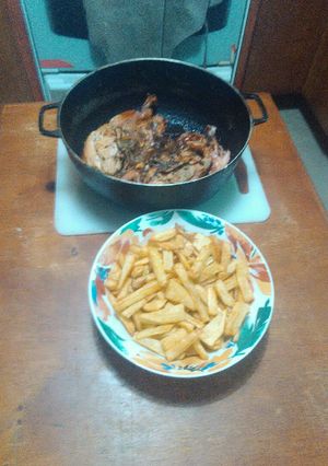 Una foto de Pollo al horno 💯❌💯😋