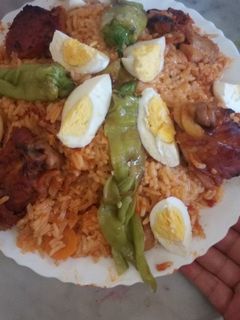 صورة لوصفة ارز مجمر في الفرن 😋😋