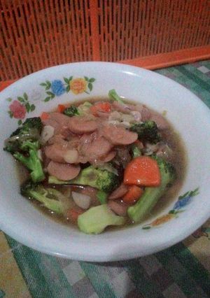 Foto resep Brokoli sosis masak saus tiram