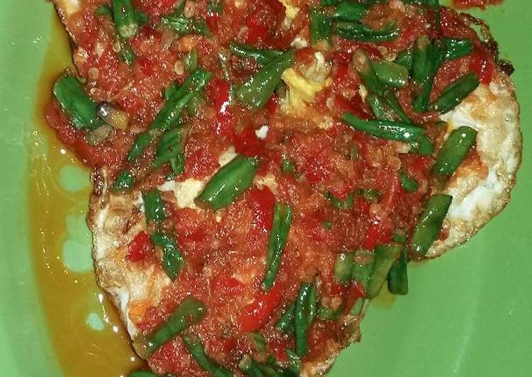 Telur sambal kacang panjang balado ala sinta😘