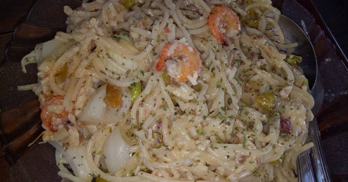 3 resep spaghetti aglio olio creamy enak dan mudah Cookpad