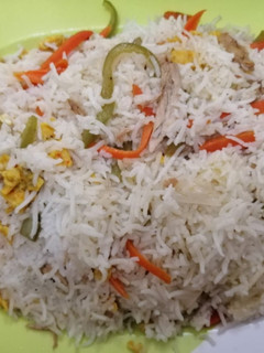A picture of Vegetable egg fried rice.