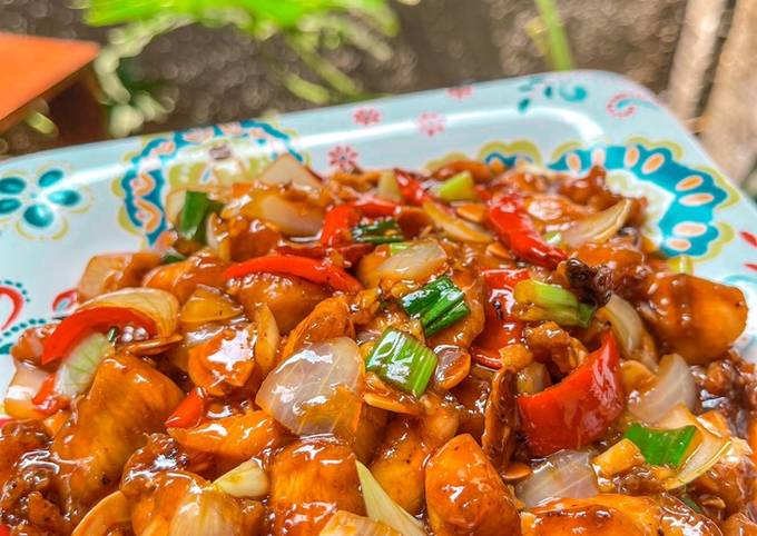 Langkah Mudah untuk Menyiapkan Chicken kungpao yang Lezat Sekali