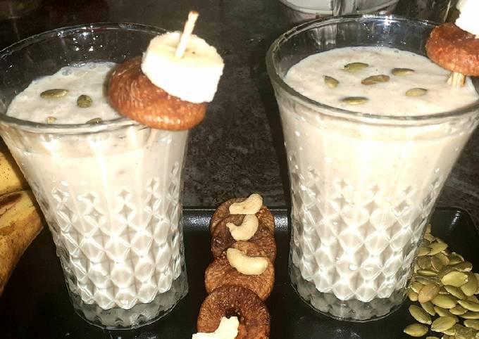 Recipe of Super Quick Homemade Banana fig healthy smoothie