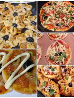 صورة لوصفة بيتزا وميني بيتزا 🍕 مع الفريت 🍟