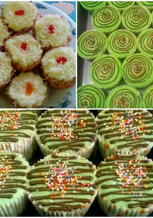 Foto resep CUP CAKE TAPE PANDAN (kukus)