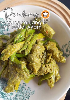 Gambar Rendang Kacang Panjang & Hati Pedal Ayam