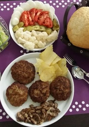 عکسی از دستور همبرگر