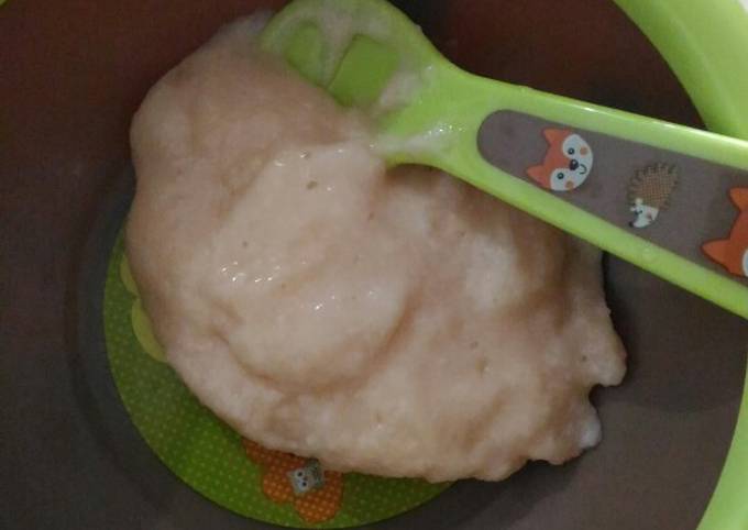 Mpasi 6m nasi putih salmon