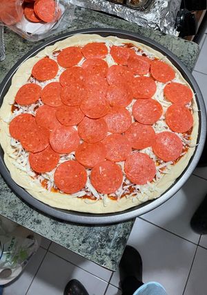 Una foto de Pizza