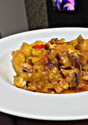 A picture of Smoked Chicken Porridge Yam.